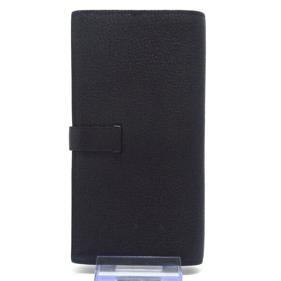 HERMES Bearn Souffle - Black Chevre Square P Long Wallet 788-081625 - Picture 2 of 11